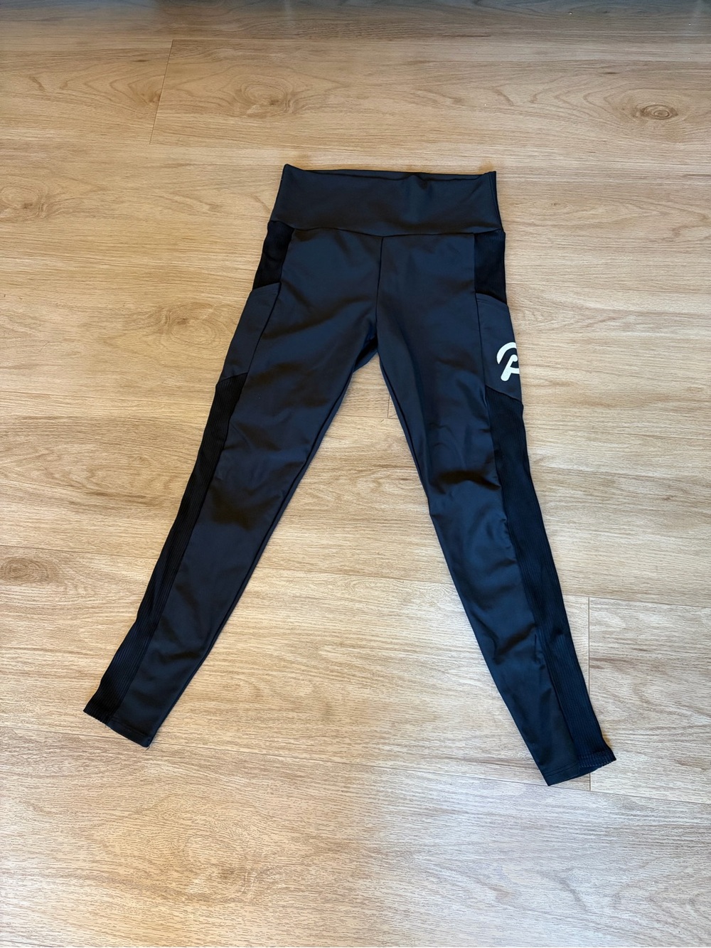 Peloton Black High-Waist Performance Leggings with Side Logo